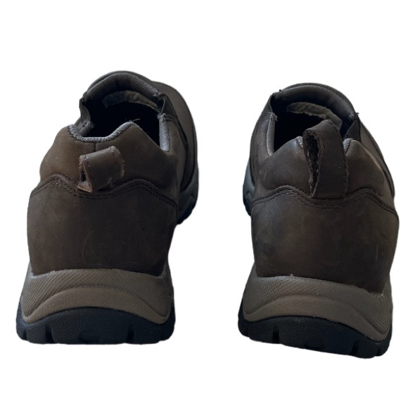 Duluth Trading Brown Leather Slip On Shoes Wild Boar Leather Mocs Size 10 W Wide - Picture 10 of 15